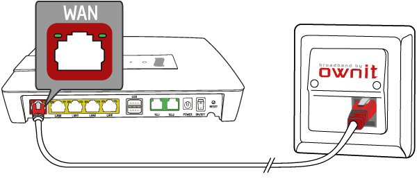 1. Connect the internet cable