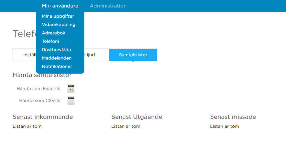 Vart kan jag se mina samtal?